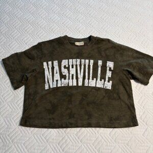 Altar'd State Army Green "Nashville" Crop Top